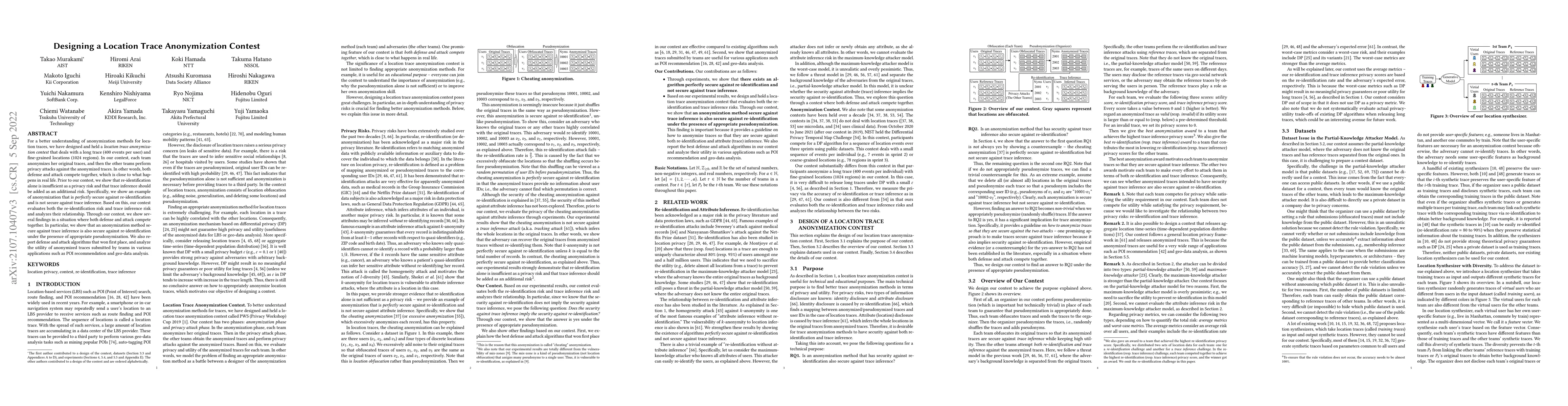 Thumbnail for Designing a Location Trace Anonymization Contest