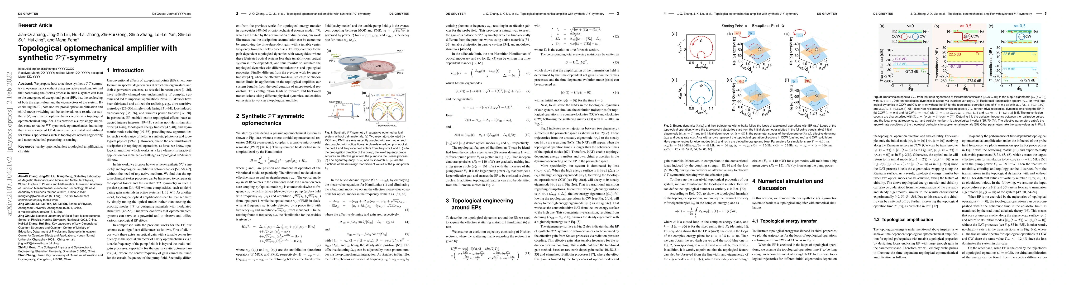 Thumbnail for Topological optomechanical amplifier with synthetic
  $\mathcal{PT}$-symmetry