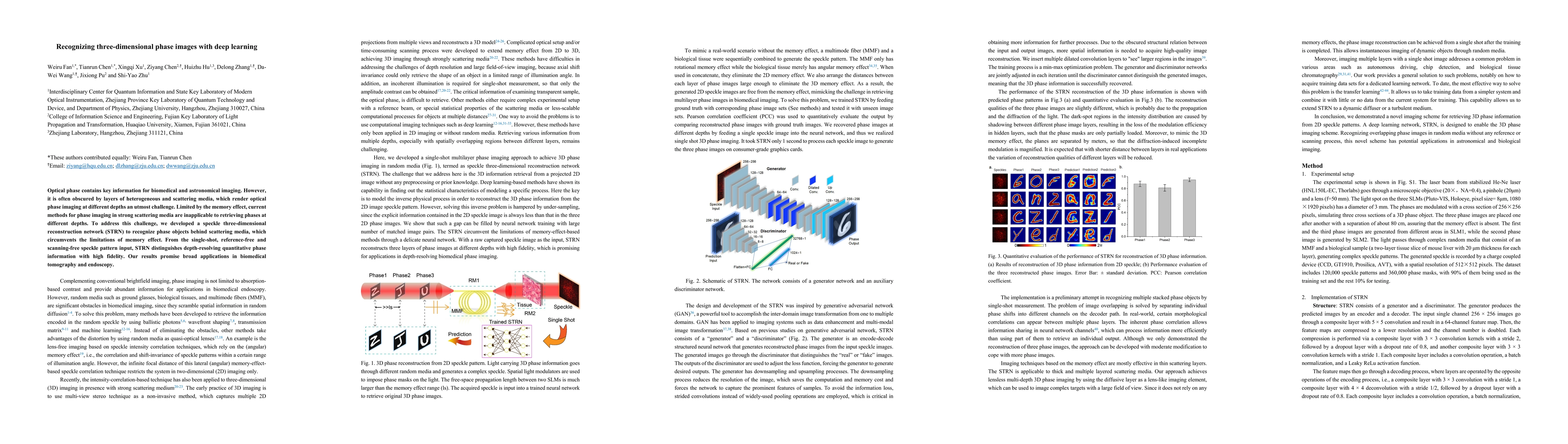 Thumbnail for Recognizing three-dimensional phase images with deep learning
