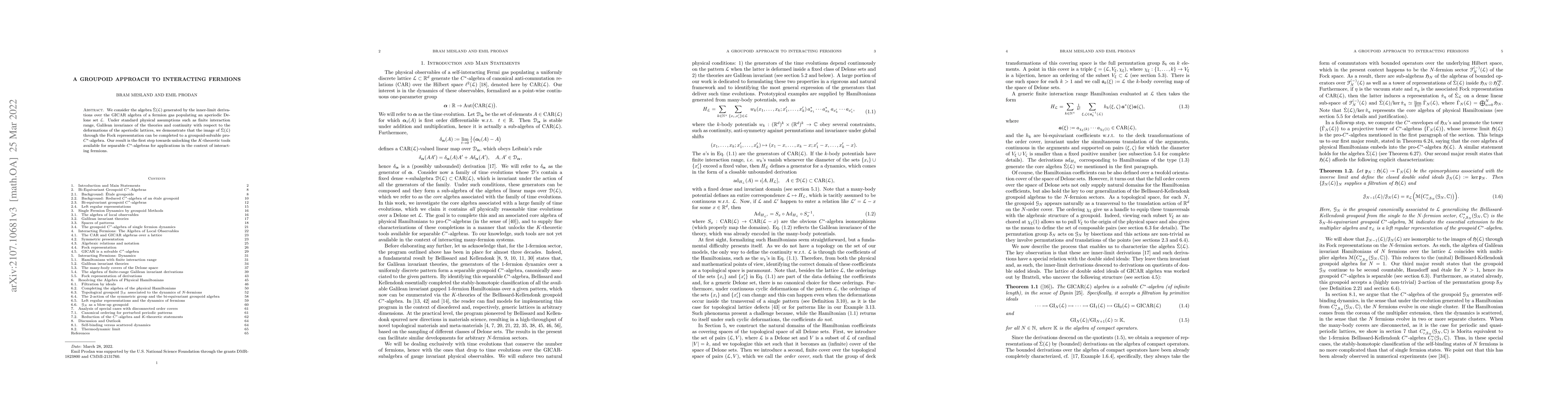 Thumbnail for A groupoid approach to interacting fermions