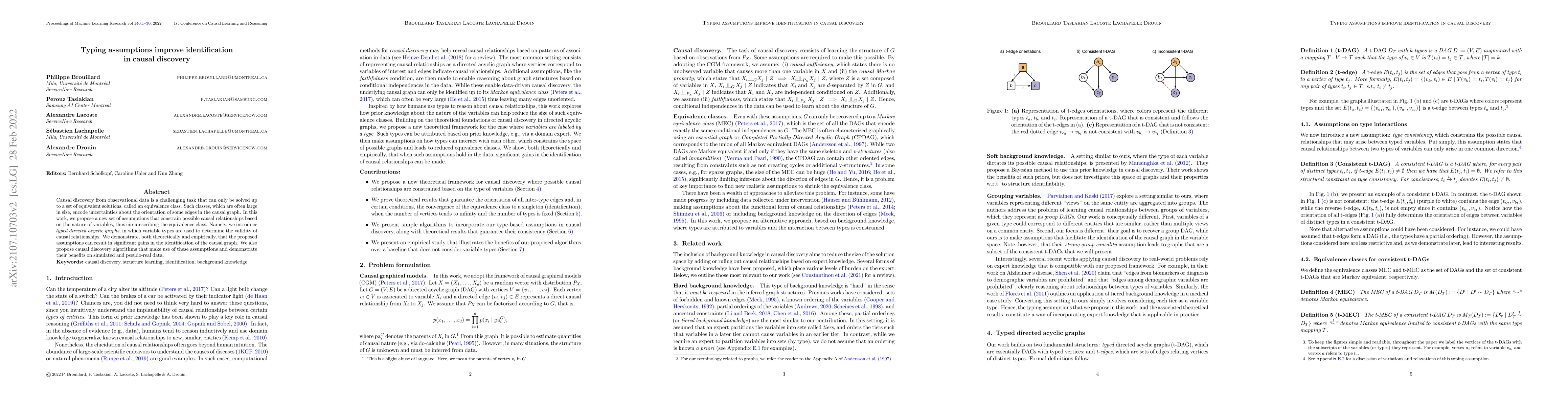 Thumbnail for Typing assumptions improve identification in causal discovery
