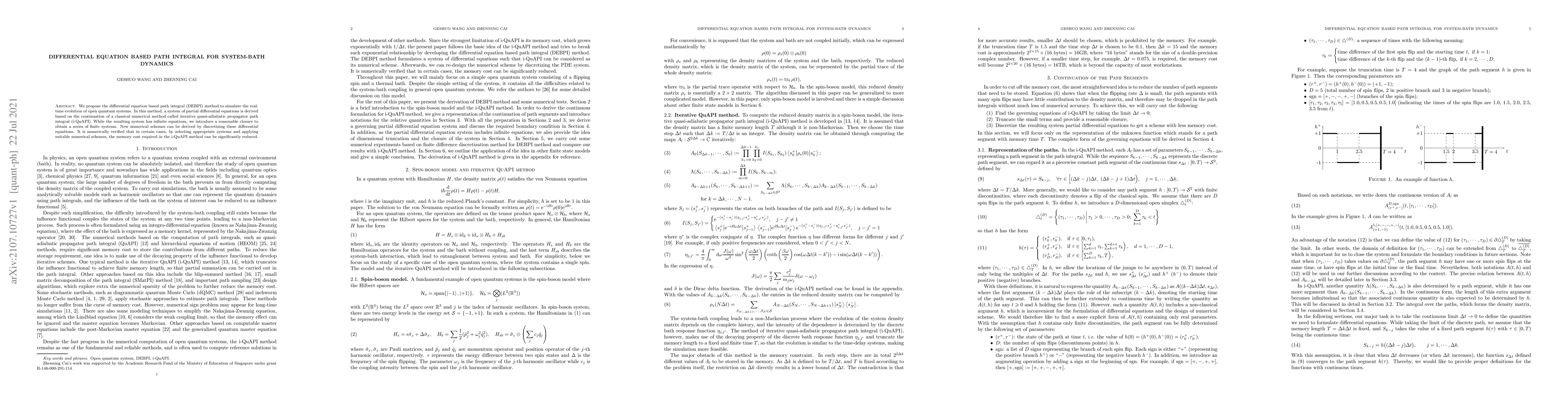 Thumbnail for Differential Equation Based Path Integral for System-Bath Dynamics