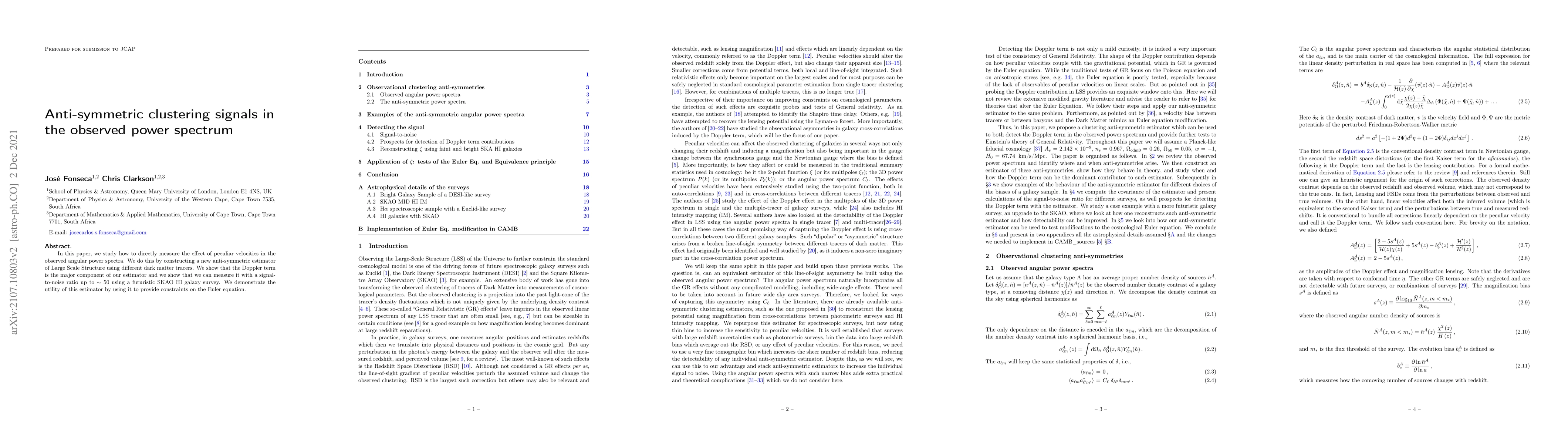 Thumbnail for Anti-symmetric clustering signals in the observed power spectrum