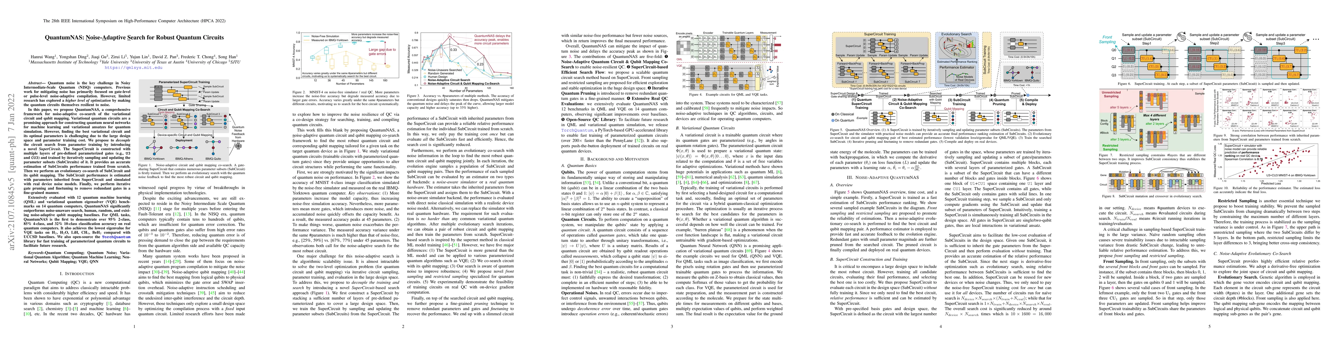 Thumbnail for QuantumNAS: Noise-Adaptive Search for Robust Quantum Circuits