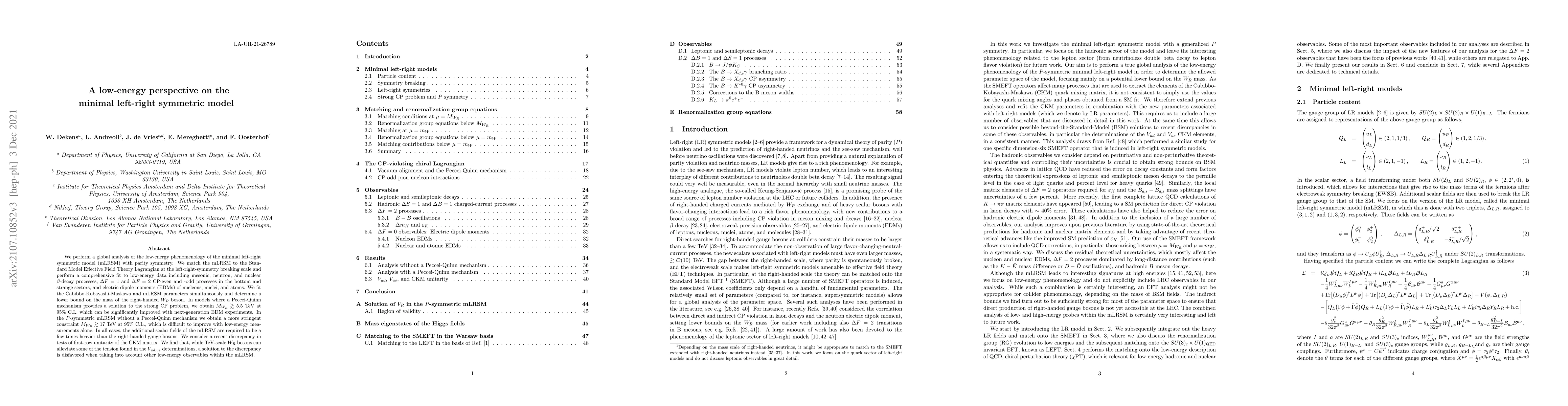Thumbnail for A low-energy perspective on the minimal left-right symmetric model