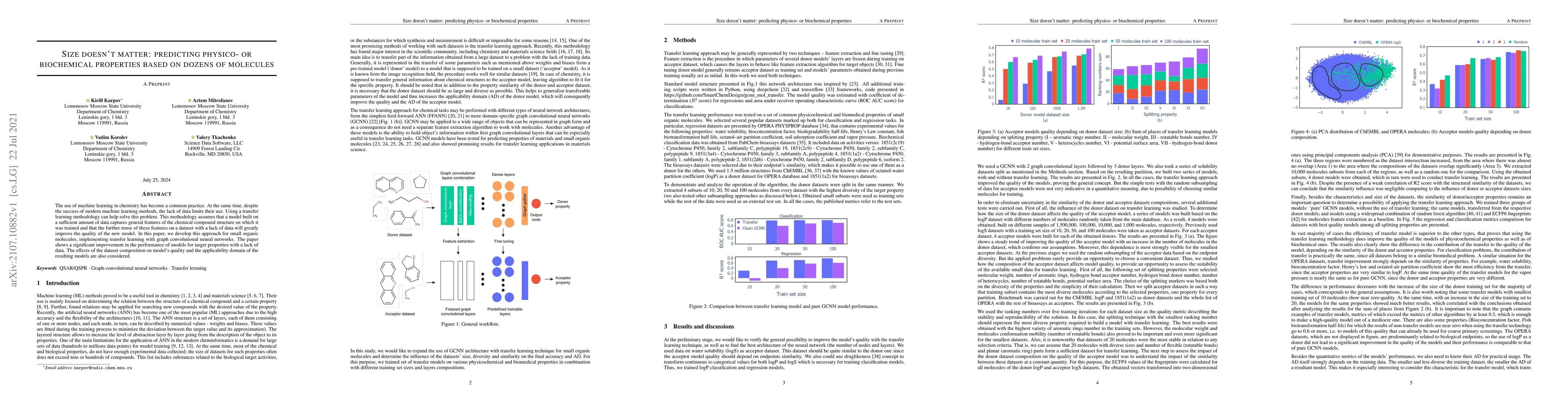 Thumbnail for Size doesn't matter: predicting physico- or biochemical properties based
  on dozens of molecules