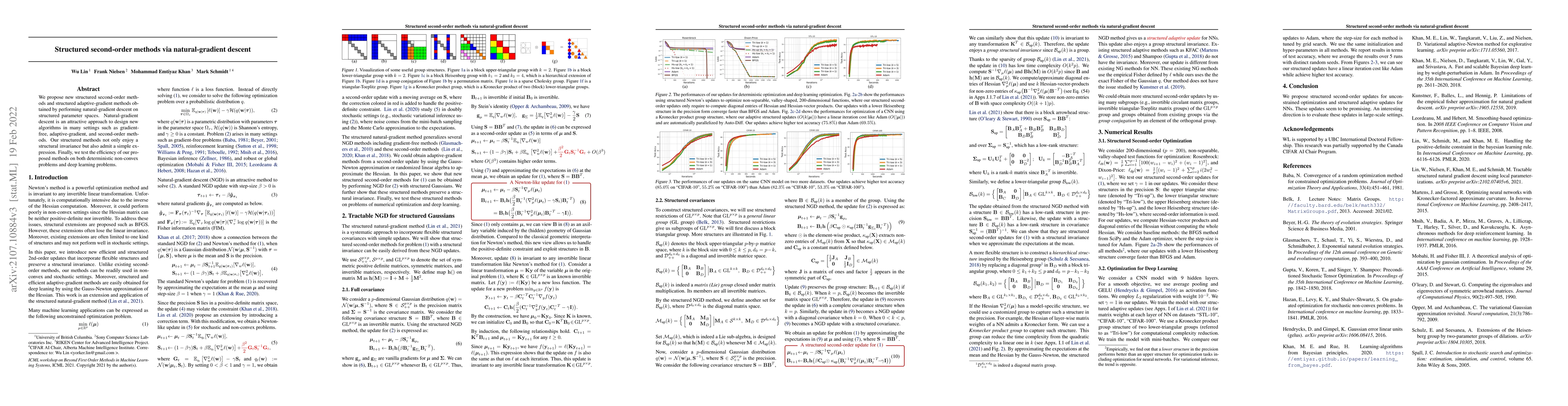 Thumbnail for Structured second-order methods via natural gradient descent
