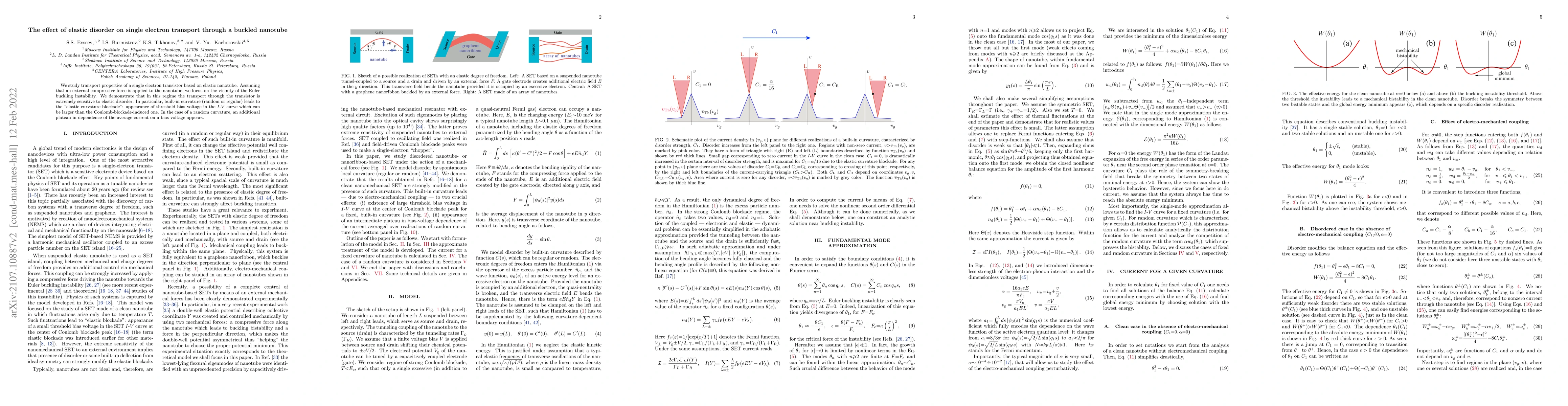 Thumbnail for The effect of elastic disorder on single electron transport through a
  buckled nanotube