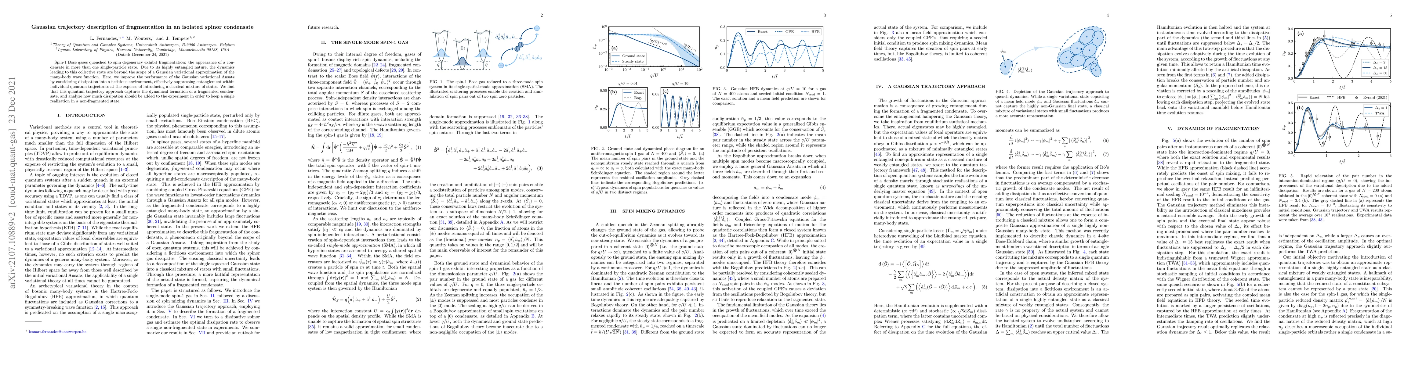 Thumbnail for Gaussian trajectory description of fragmentation in an isolated spinor
  condensate