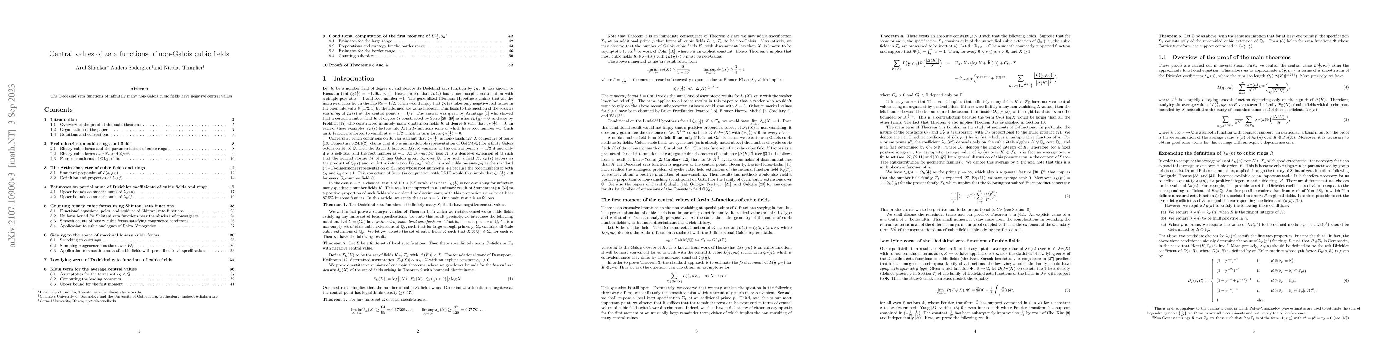 Thumbnail for Central values of zeta functions of non-Galois cubic fields