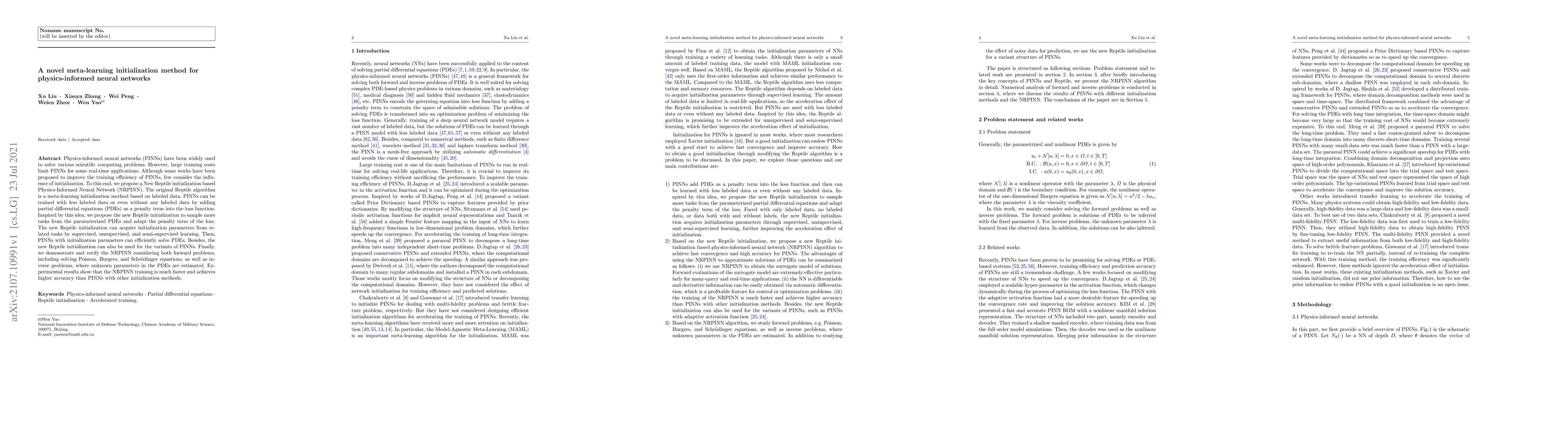 Thumbnail for A novel meta-learning initialization method for physics-informed neural
  networks