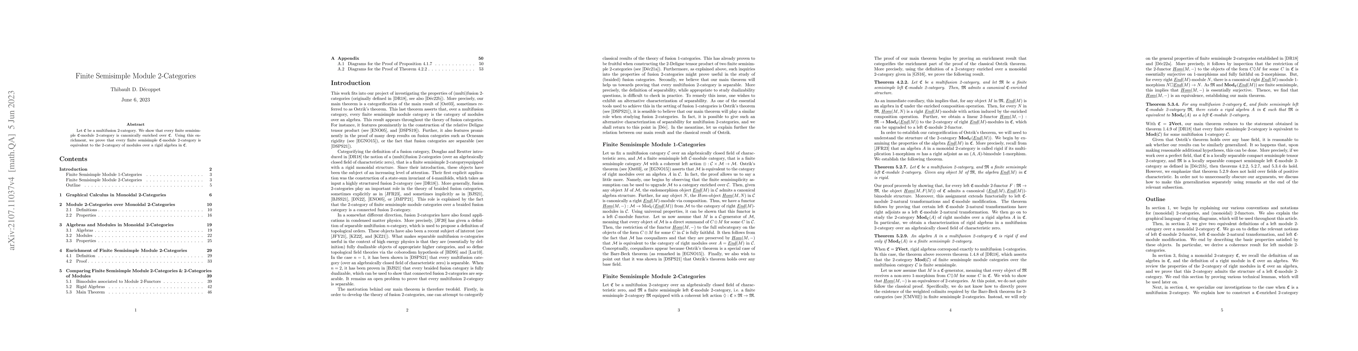 Thumbnail for Finite Semisimple Module 2-Categories
