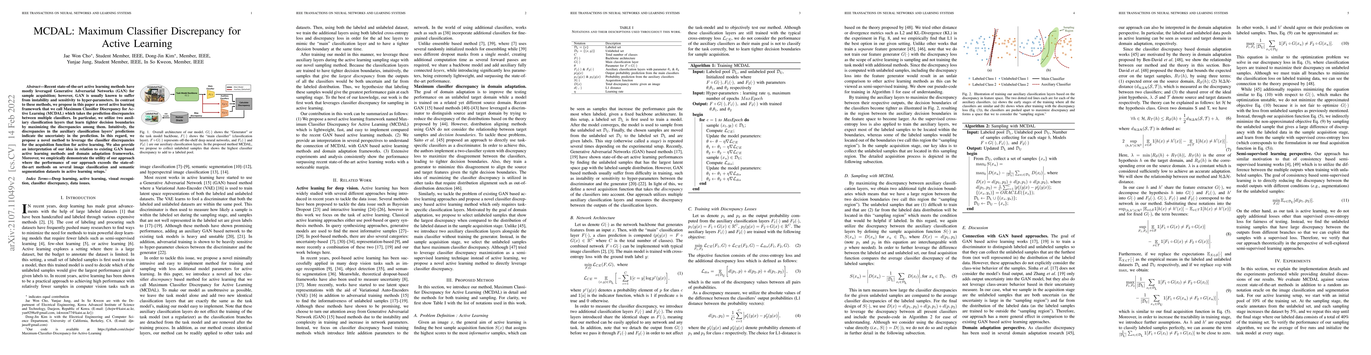 Thumbnail for MCDAL: Maximum Classifier Discrepancy for Active Learning