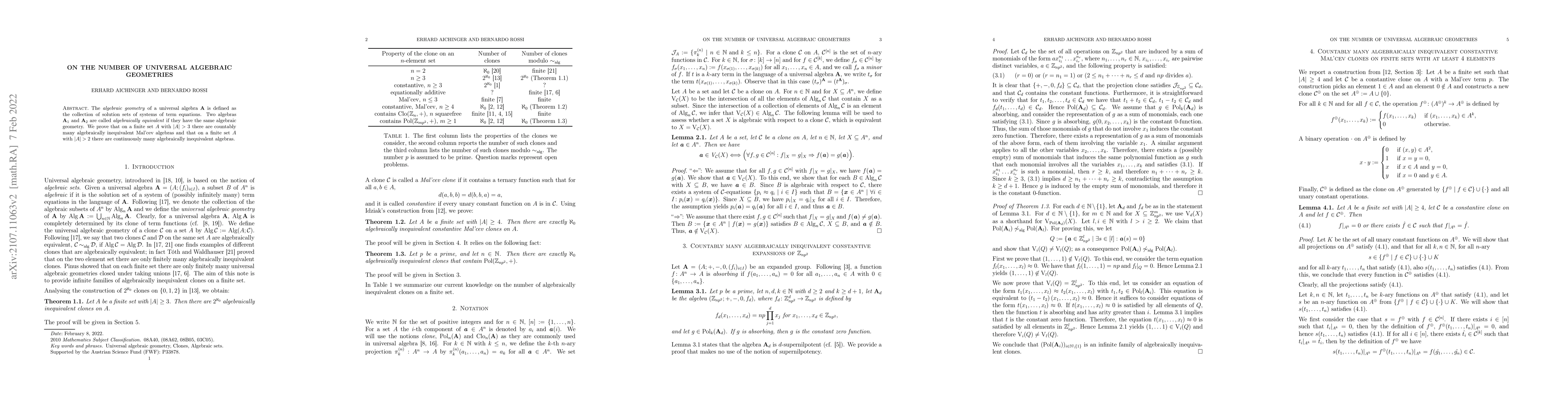 Thumbnail for On the number of universal algebraic geometries