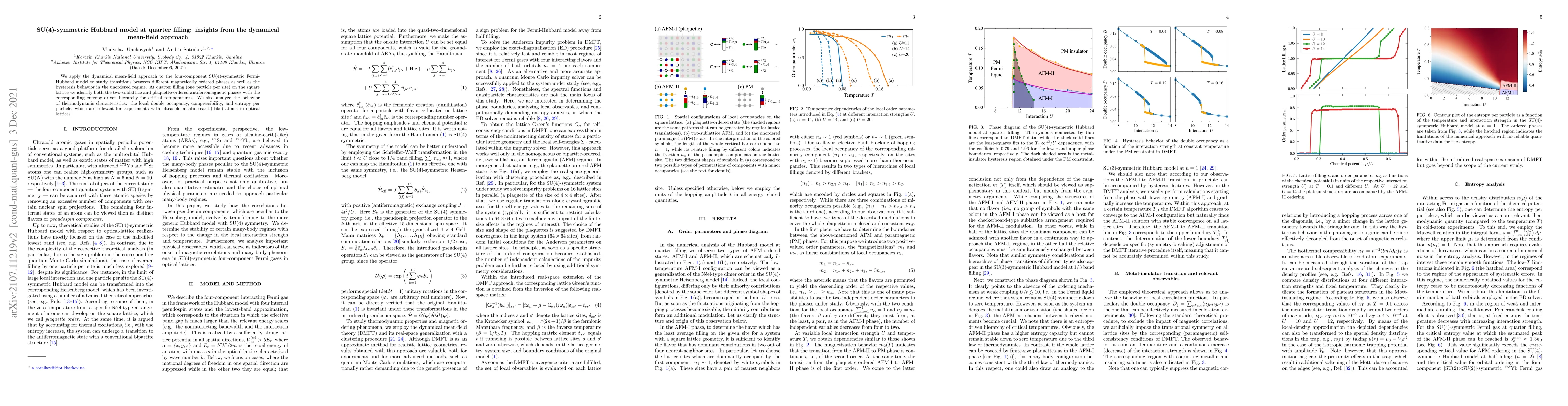 Thumbnail for SU(4)-symmetric Hubbard model at quarter filling: Insights from the
  dynamical mean-field approach