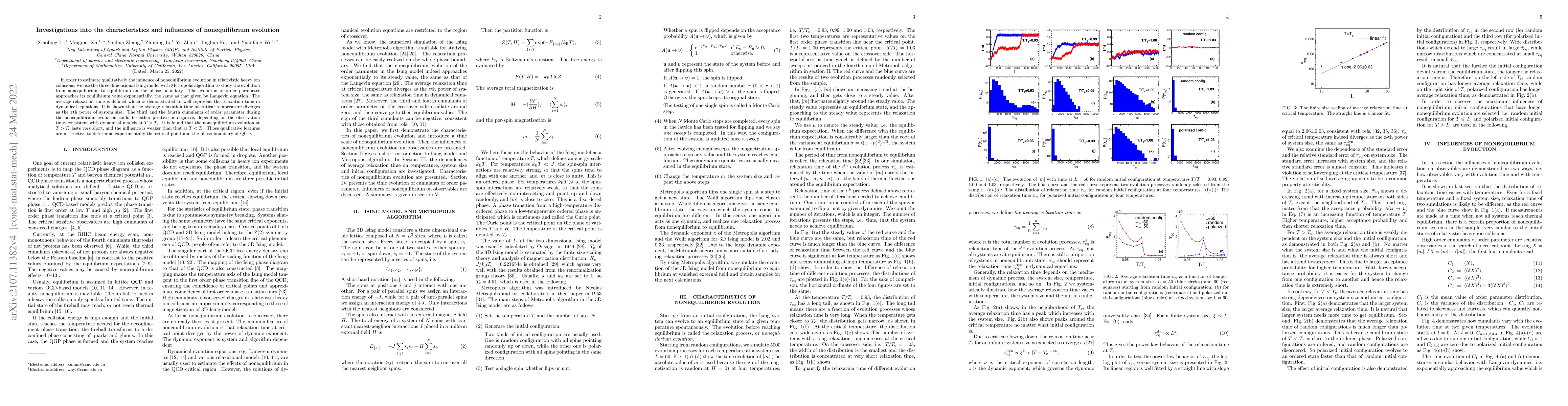 Thumbnail for Investigations into the characteristics and influences of nonequilibrium
  evolution