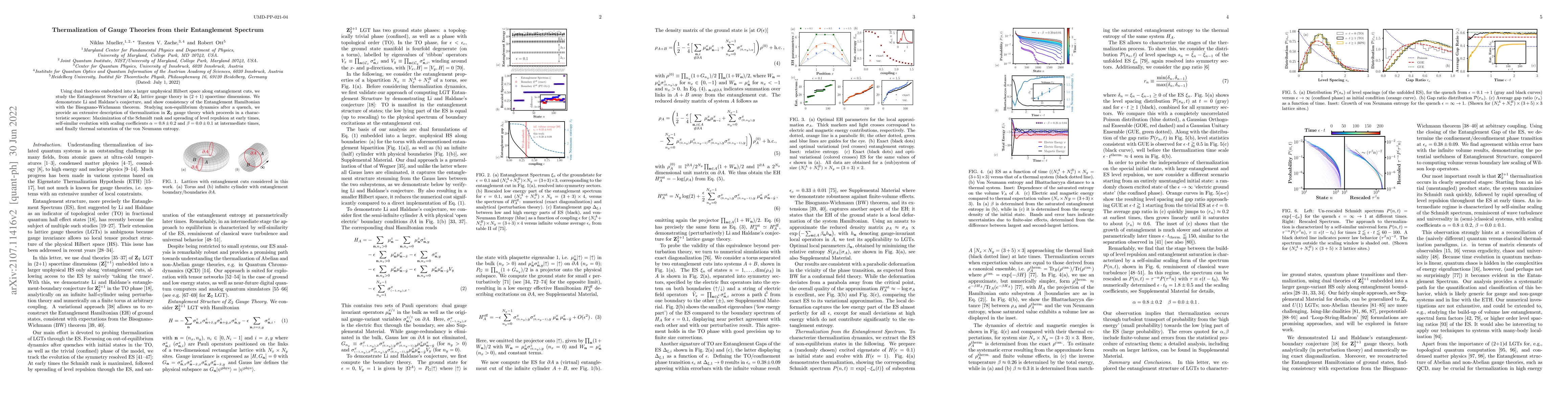 Thumbnail for Thermalization of Gauge Theories from their Entanglement Spectrum