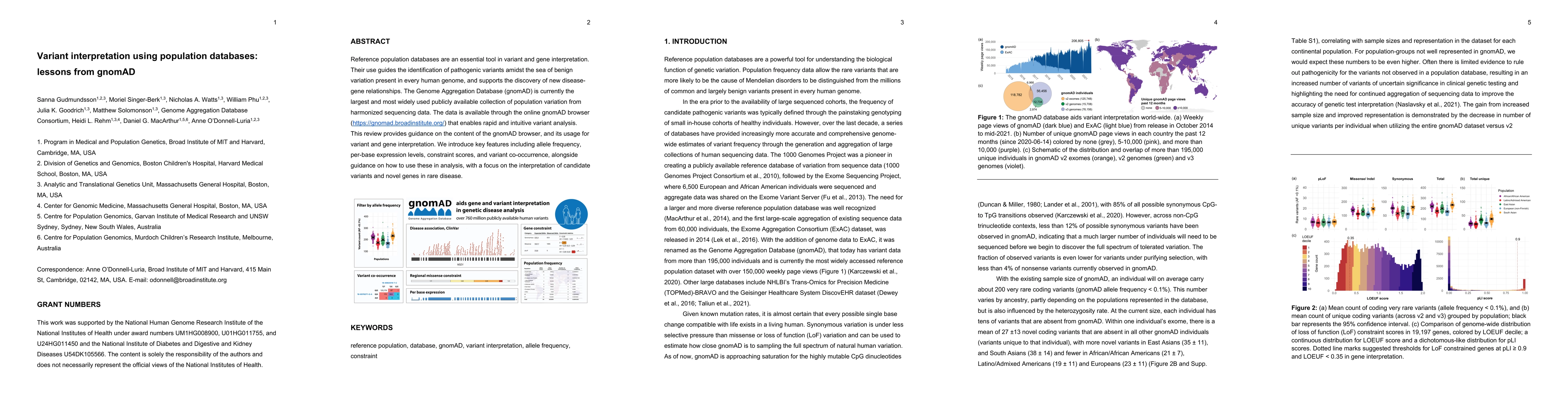 Thumbnail for Variant interpretation using population databases: lessons from gnomAD