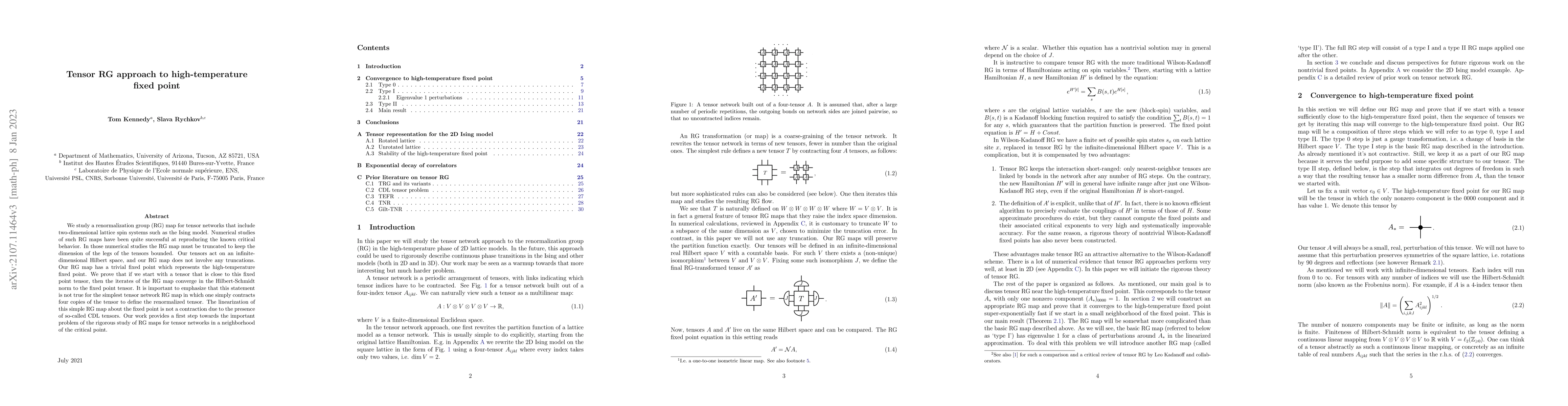 Thumbnail for Tensor RG approach to high-temperature fixed point