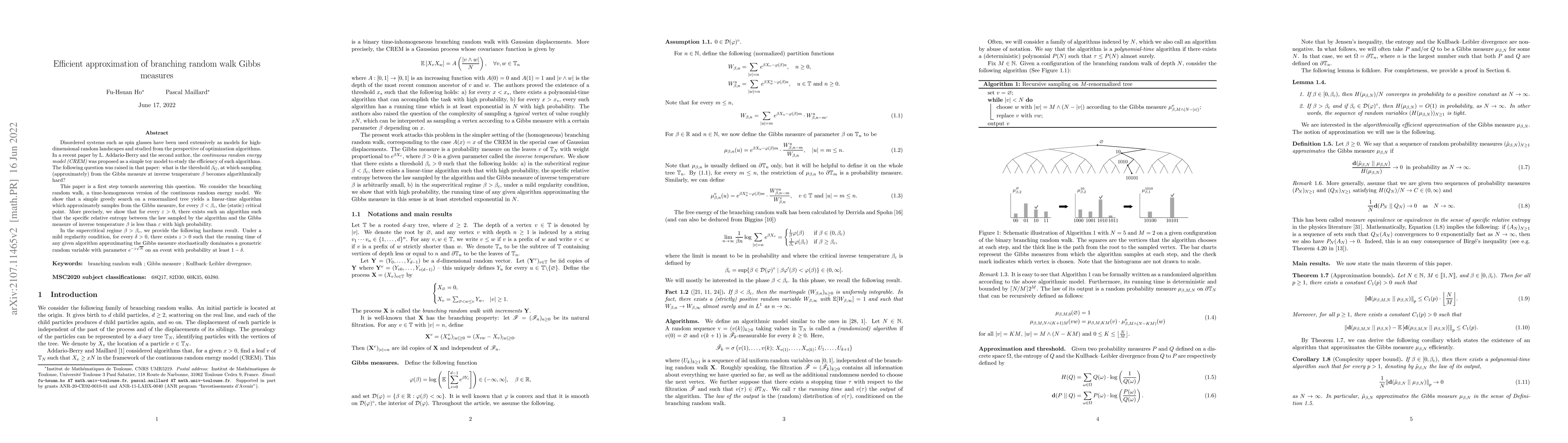 Thumbnail for Efficient approximation of branching random walk Gibbs measures
