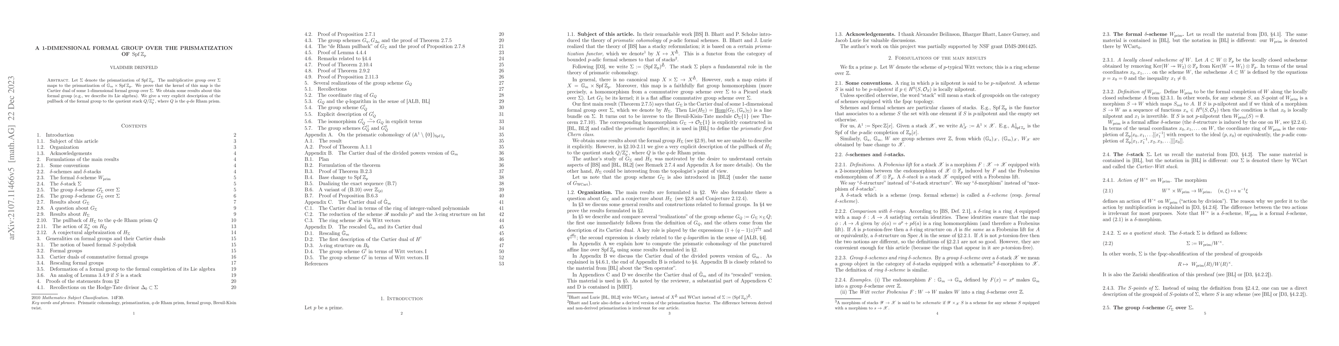 Thumbnail for A 1-dimensional formal group over the prismatization of Spf Z_p