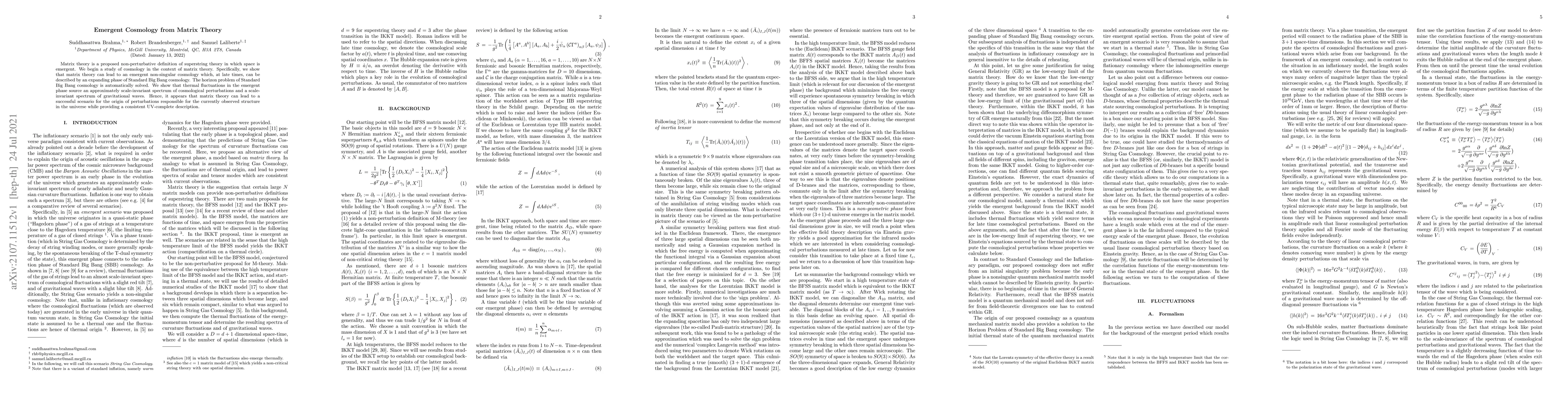 Thumbnail for Emergent Cosmology from Matrix Theory