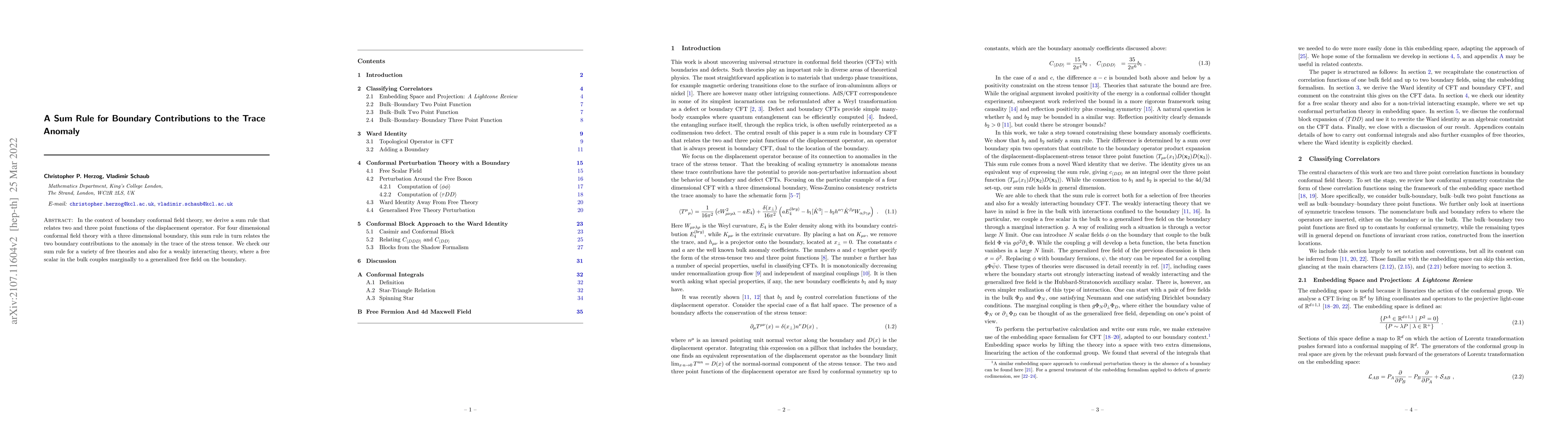 Thumbnail for A Sum Rule for Boundary Contributions to the Trace Anomaly