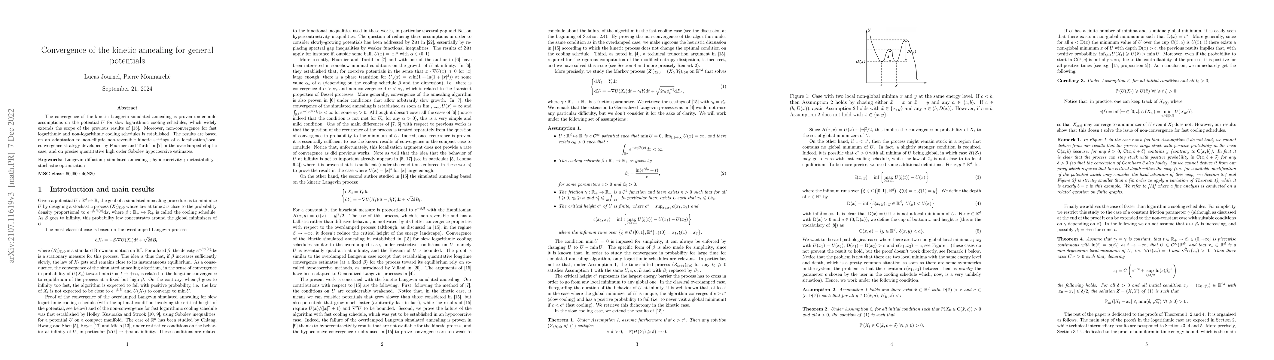 Thumbnail for Convergence of the kinetic annealing for general potentials