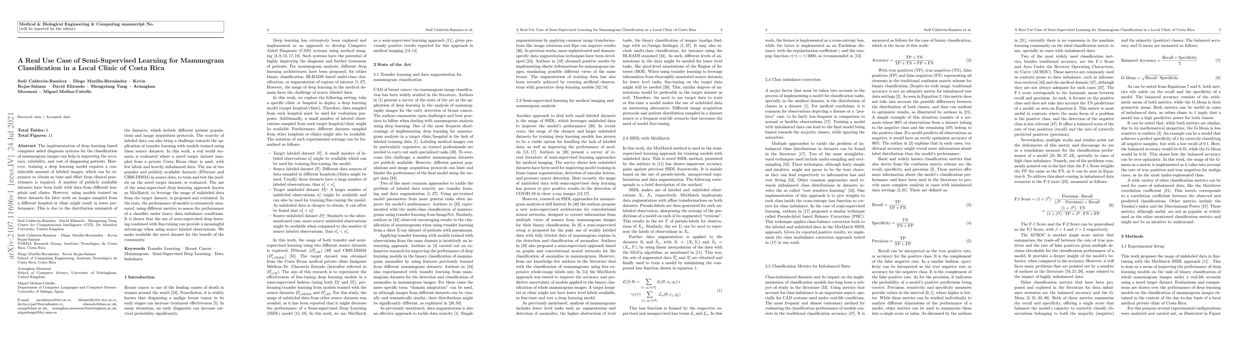 Thumbnail for A Real Use Case of Semi-Supervised Learning for Mammogram Classification
  in a Local Clinic of Costa Rica