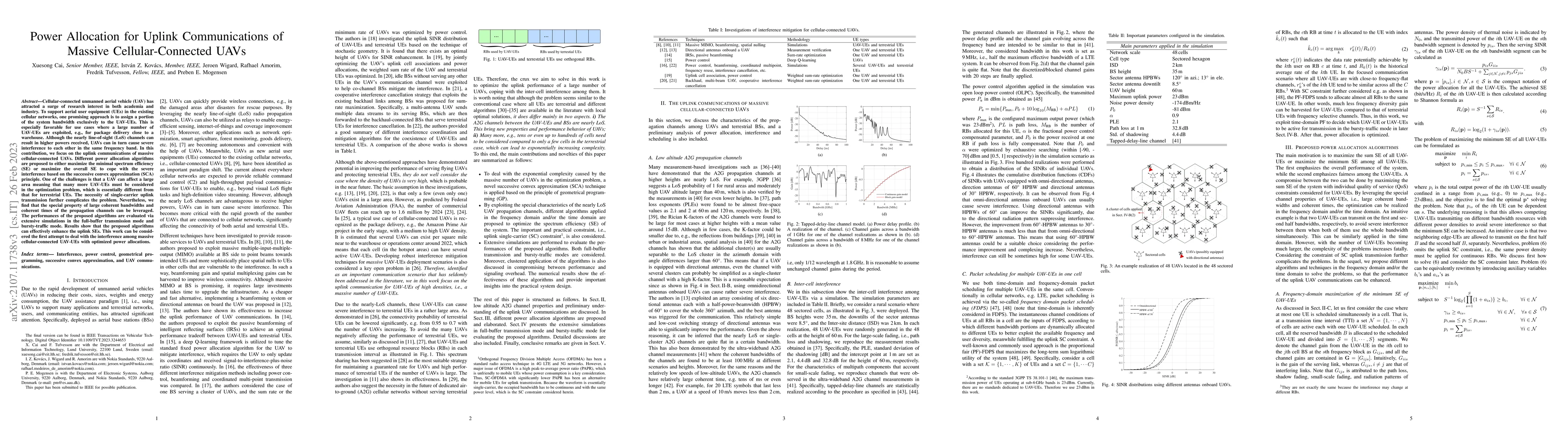 Thumbnail for Power Allocation for Uplink Communications of Massive Cellular-Connected
  UAVs