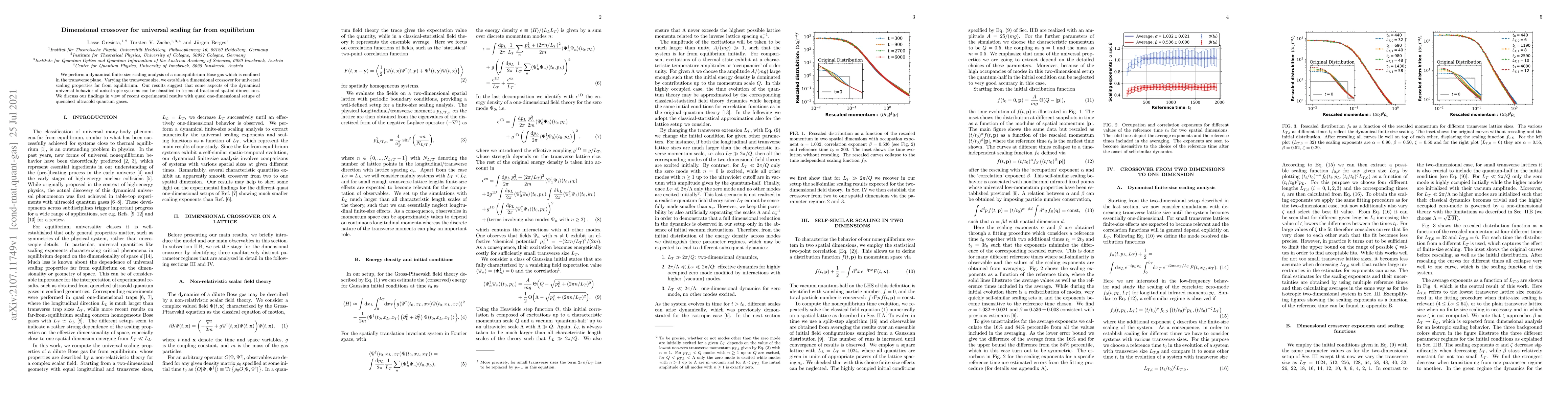 Thumbnail for Dimensional crossover for universal scaling far from equilibrium
