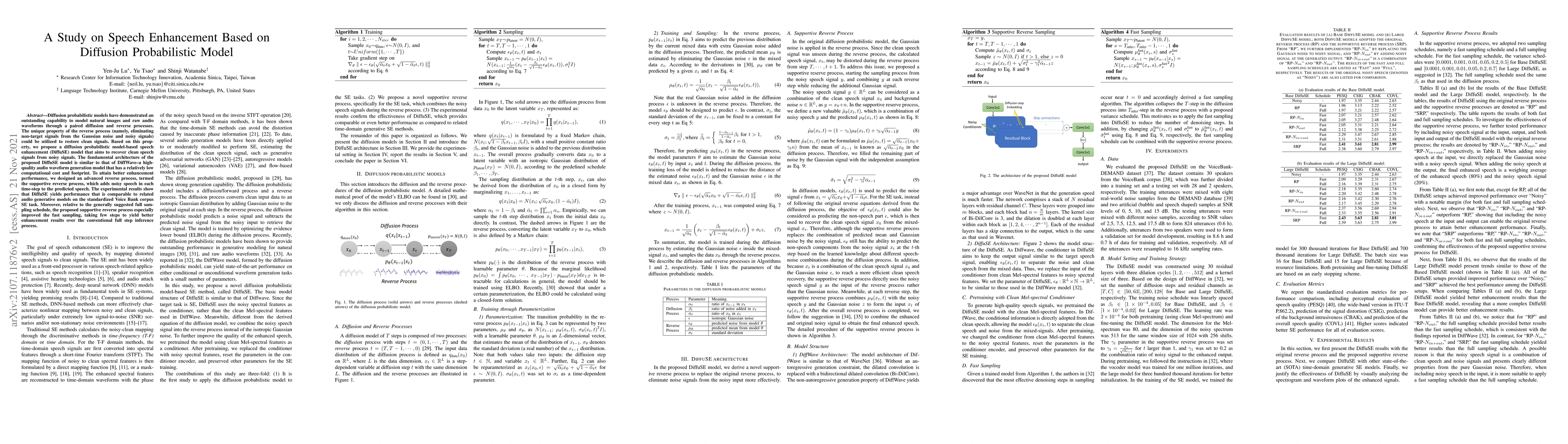 Thumbnail for A Study on Speech Enhancement Based on Diffusion Probabilistic Model