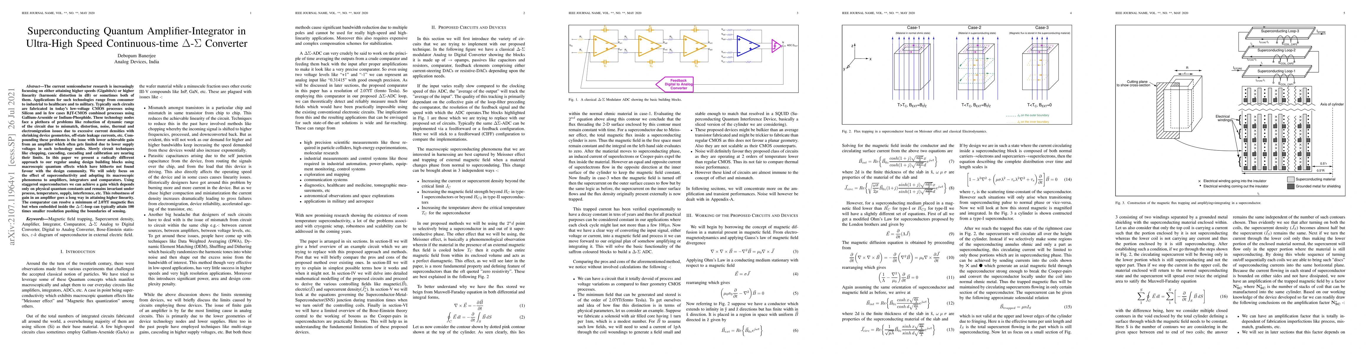 Thumbnail for Superconducting Quantum Amplifier-Integrator in Ultra-High Speed
  Continuous-time Delta-Sigma Converter