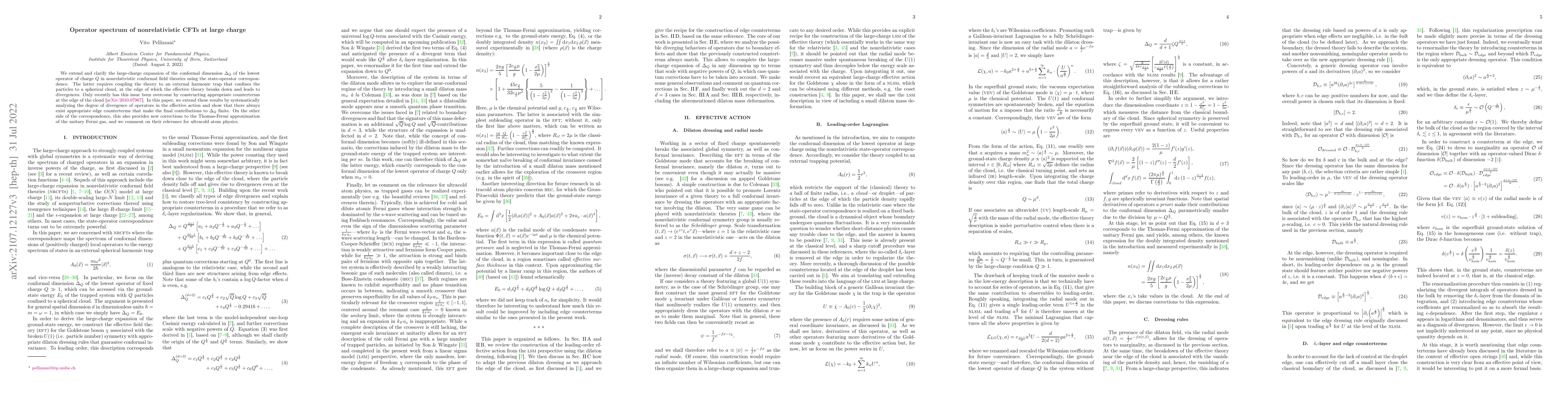 Thumbnail for Operator spectrum of nonrelativistic CFTs at large charge