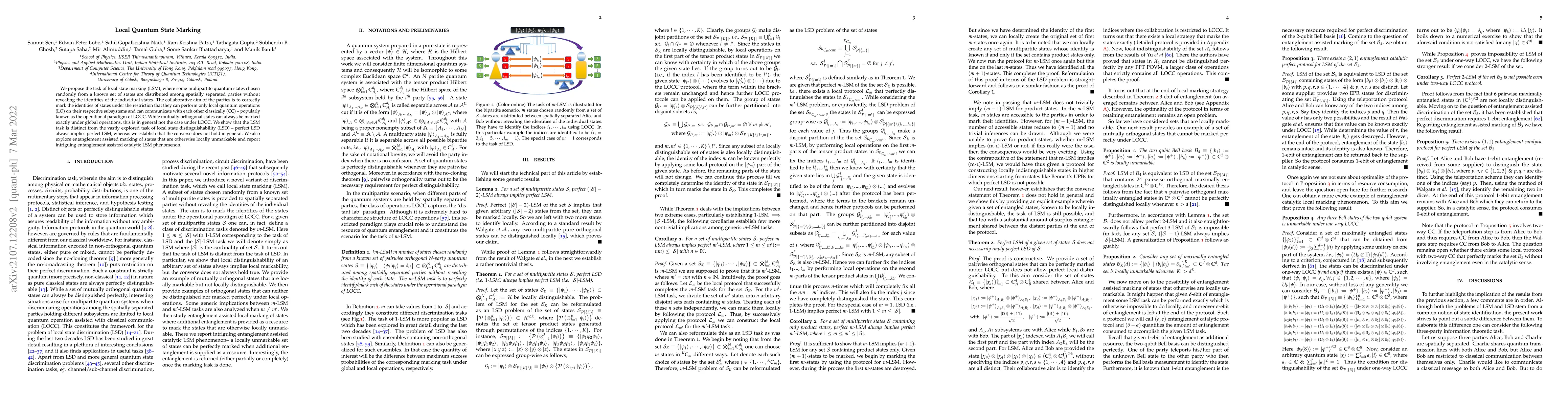 Thumbnail for Local Quantum State Marking