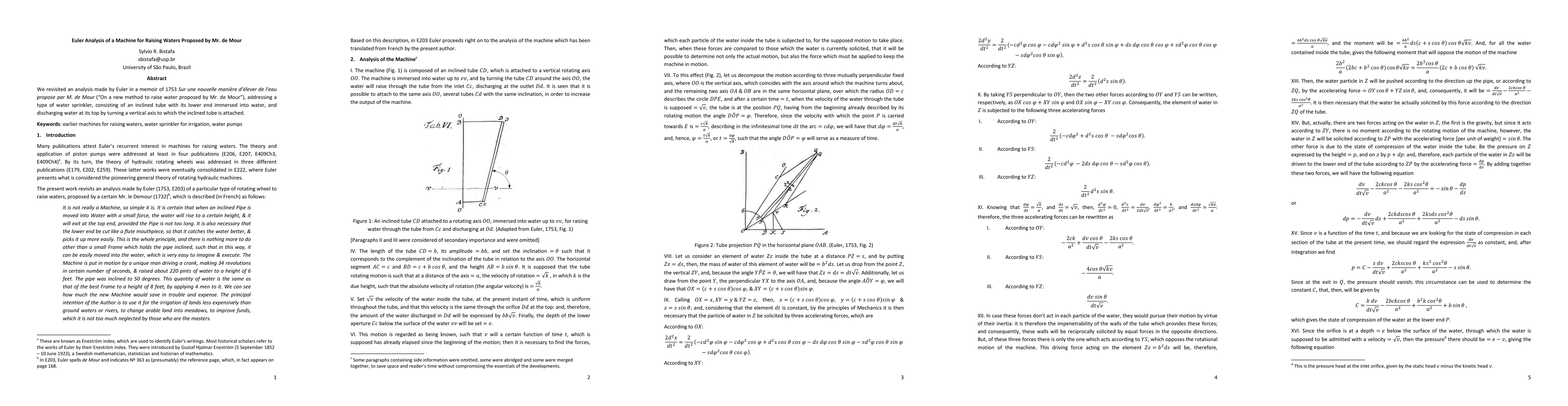 Thumbnail for Euler Analysis of a Machine for Raising Waters Proposed by Mr. de Mour