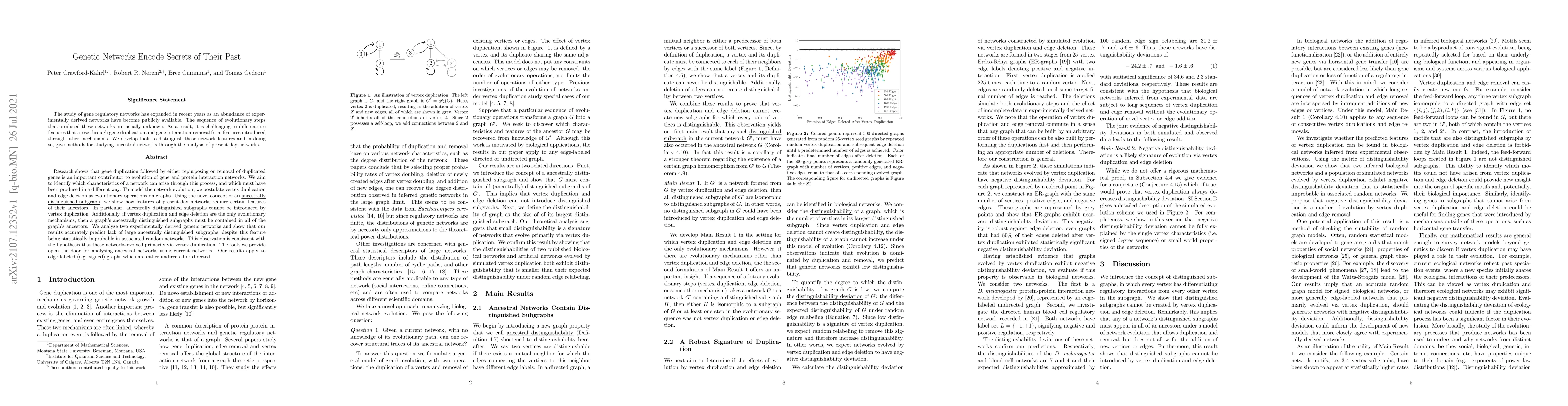 Thumbnail for Genetic Networks Encode Secrets of Their Past