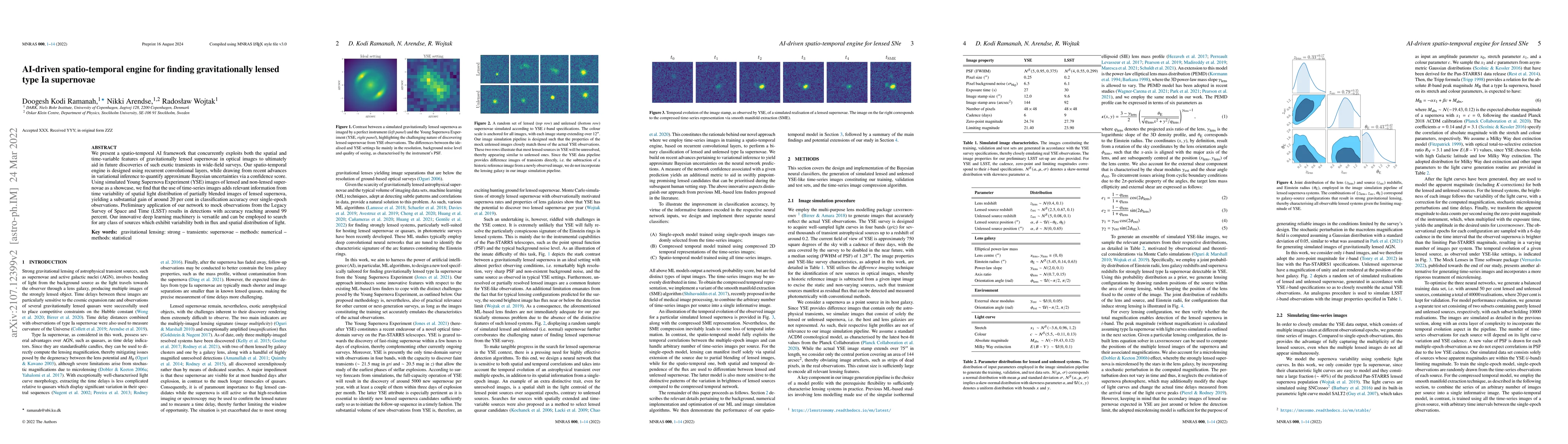Thumbnail for AI-driven spatio-temporal engine for finding gravitationally lensed type
  Ia supernovae