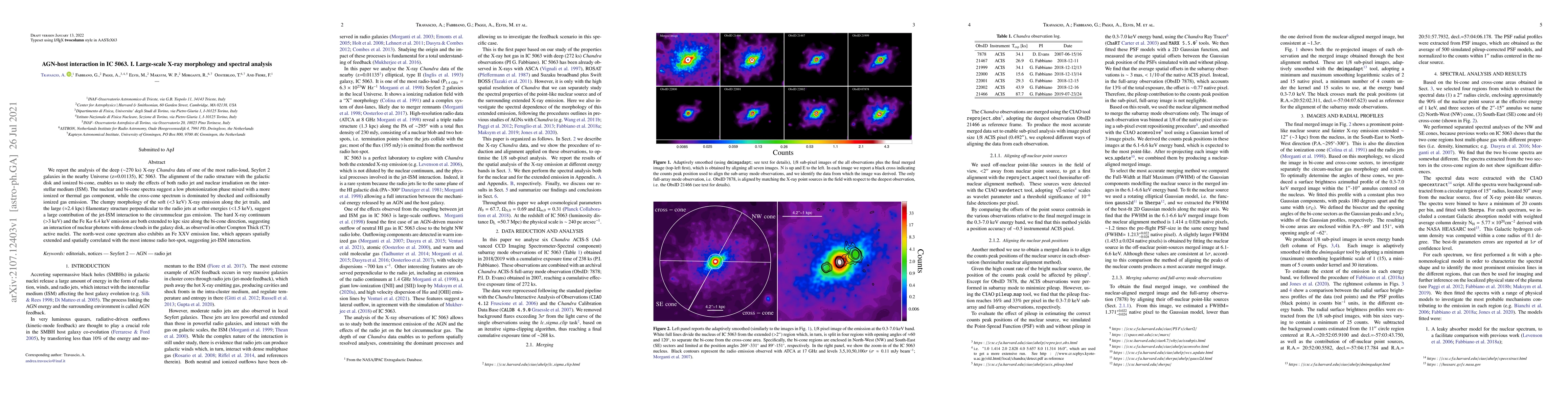 Thumbnail for AGN-host interaction in IC 5063. I. Large-scale X-ray morphology and
  spectral analysis