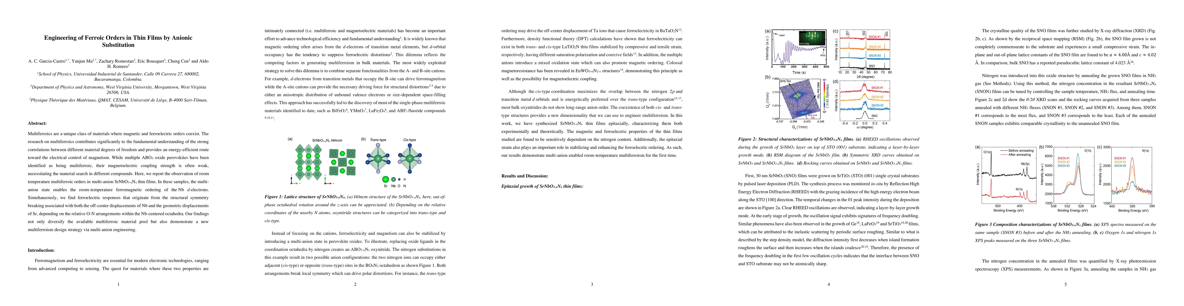 Thumbnail for Engineering of Ferroic Orders in Thin Films by Anionic Substitution
