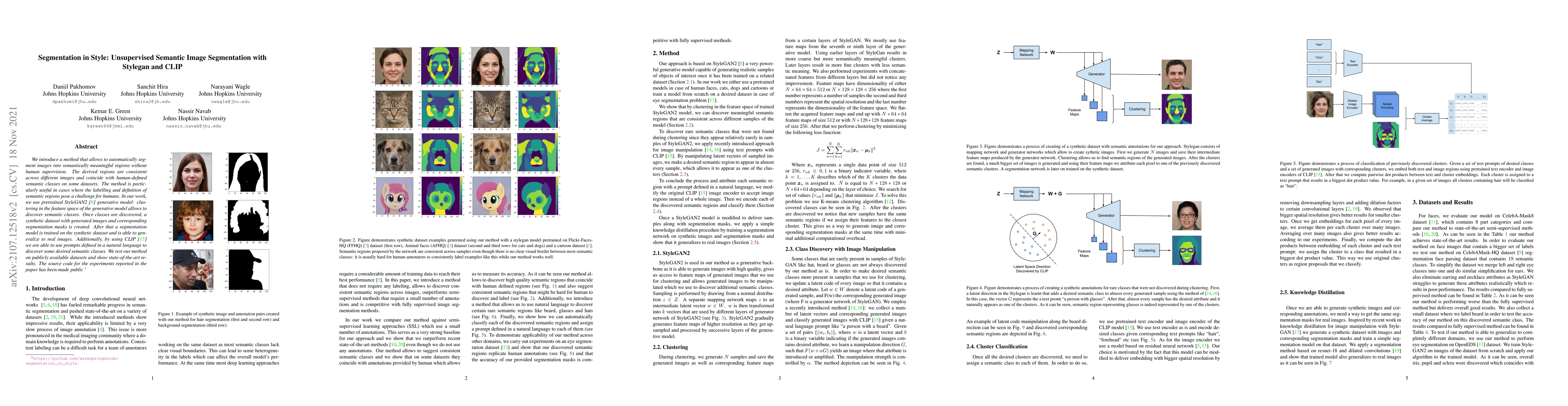 Thumbnail for Segmentation in Style: Unsupervised Semantic Image Segmentation with
  Stylegan and CLIP