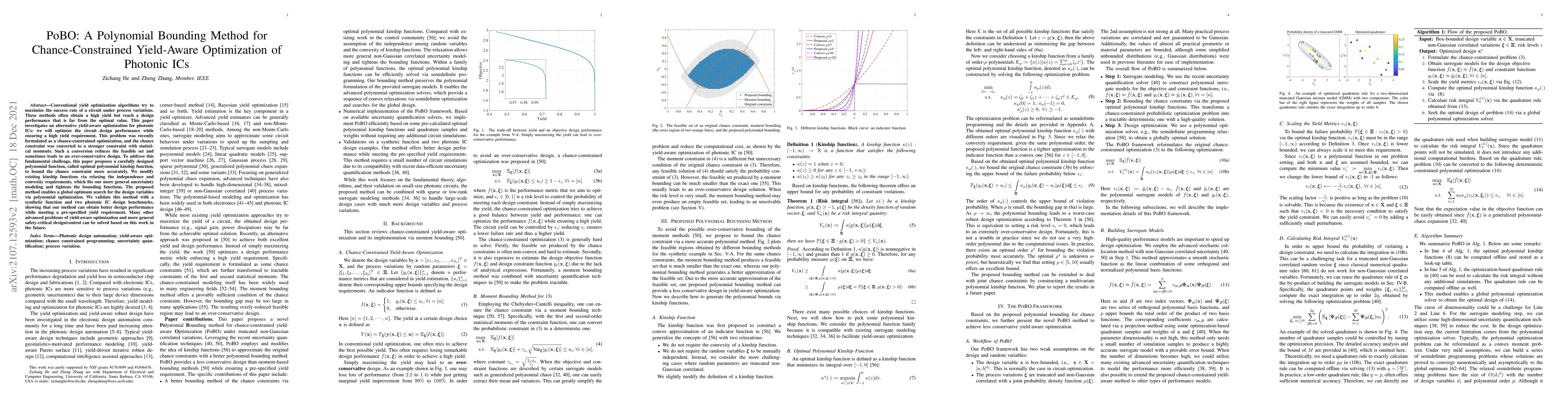 Thumbnail for PoBO: A Polynomial Bounding Method for Chance-Constrained Yield-Aware
  Optimization of Photonic ICs