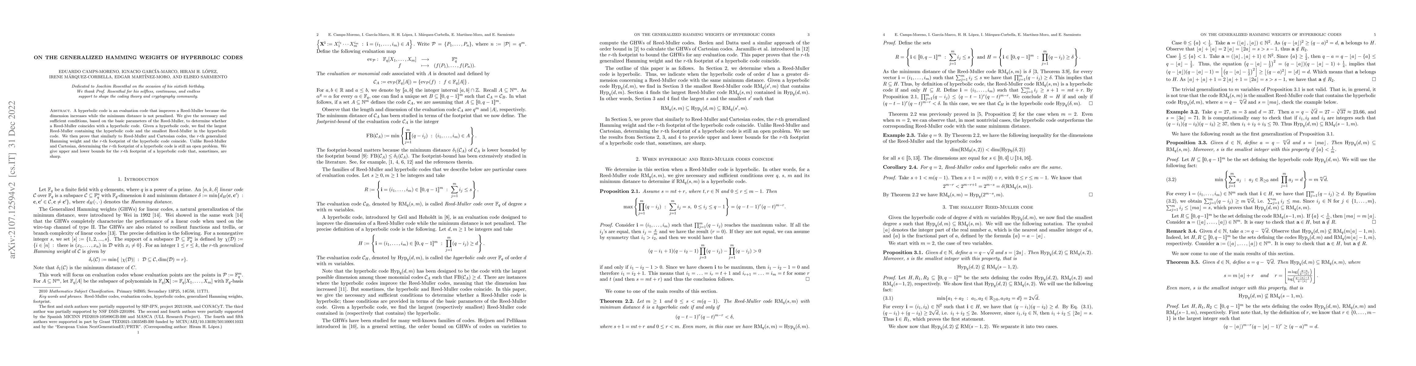Thumbnail for On the generalized Hamming weights of hyperbolic codes