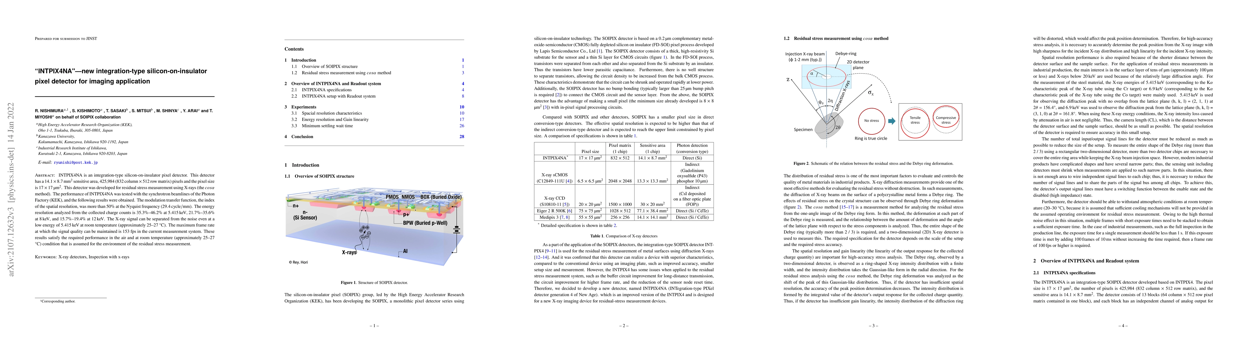 Thumbnail for INTPIX4NA -- new integration-type silicon-on-insulator pixel detector
  for imaging application