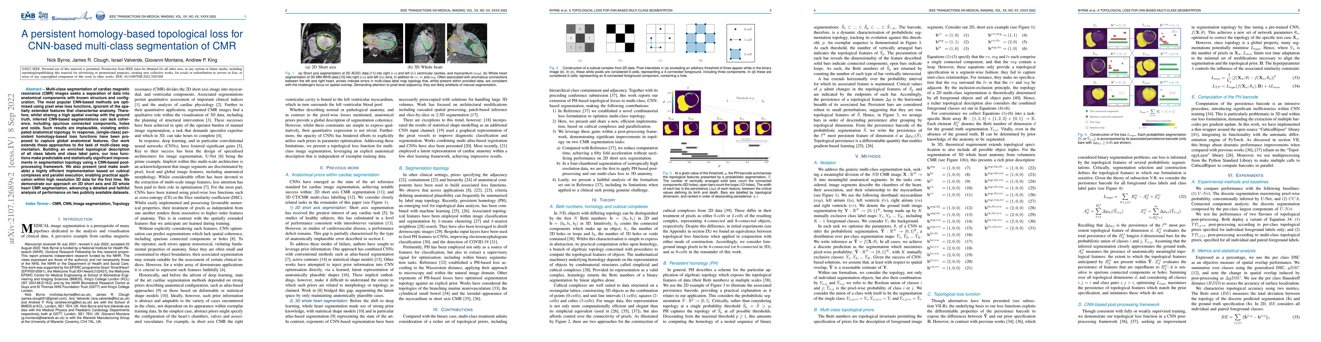 Thumbnail for A persistent homology-based topological loss for CNN-based multi-class
  segmentation of CMR