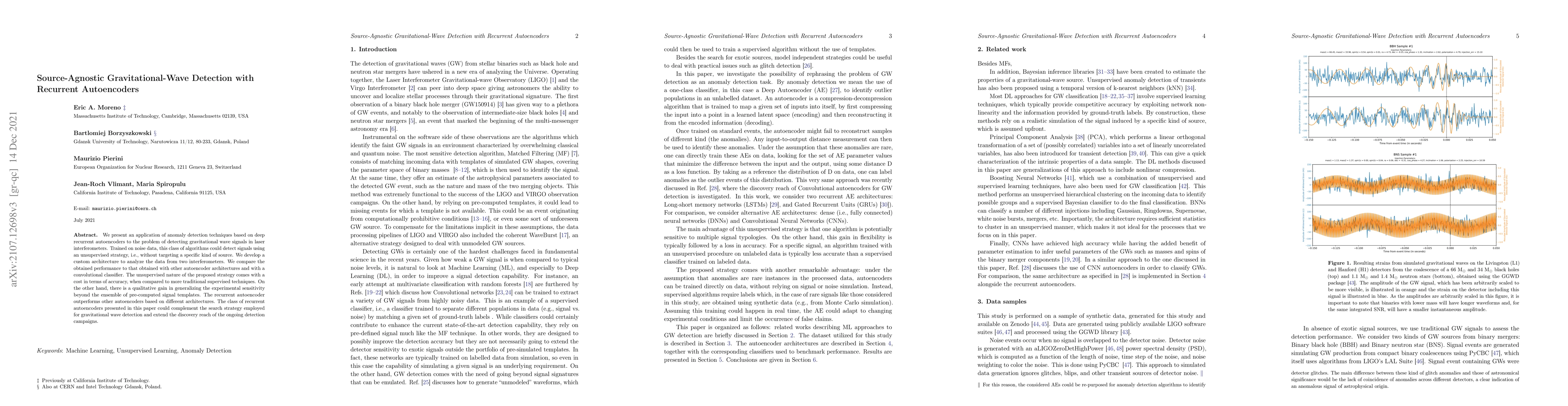Thumbnail for Source-Agnostic Gravitational-Wave Detection with Recurrent Autoencoders