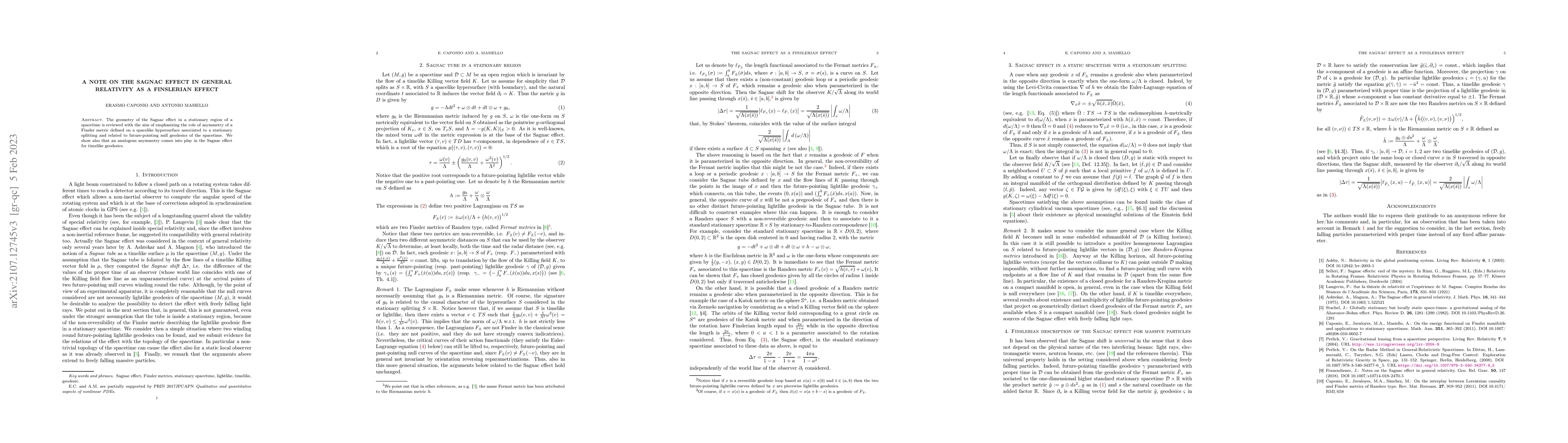 Thumbnail for A note on the Sagnac effect in general relativity as a Finslerian effect
