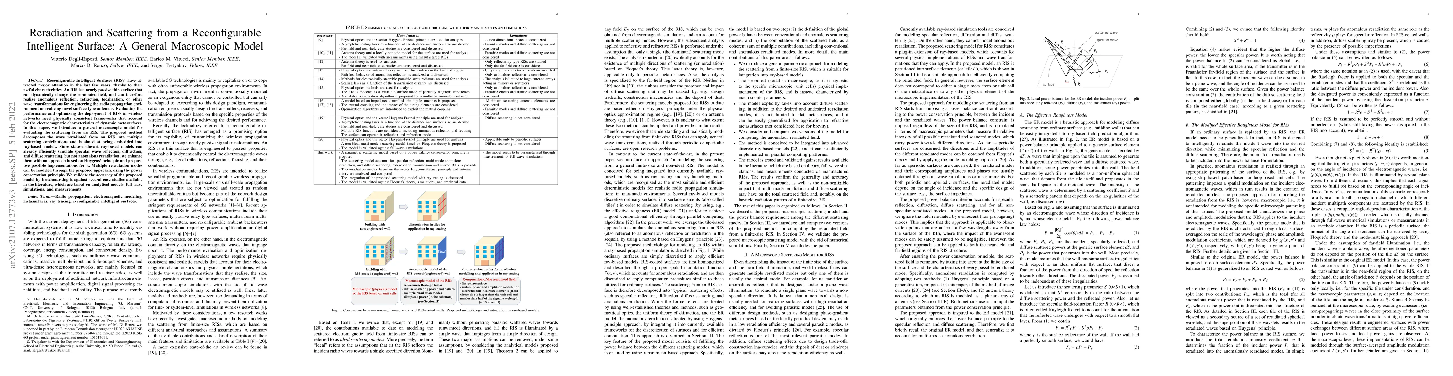 Thumbnail for Reradiation and Scattering from a Reconfigurable Intelligent Surface: A
  General Macroscopic Model