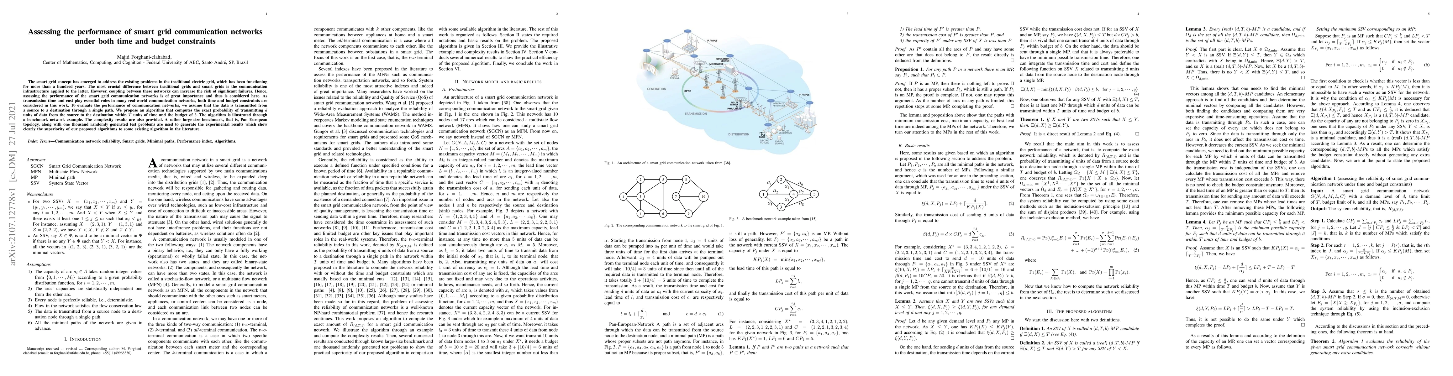 Thumbnail for Assessing the performance of smart grid communication networks under
  both time and budget constraints