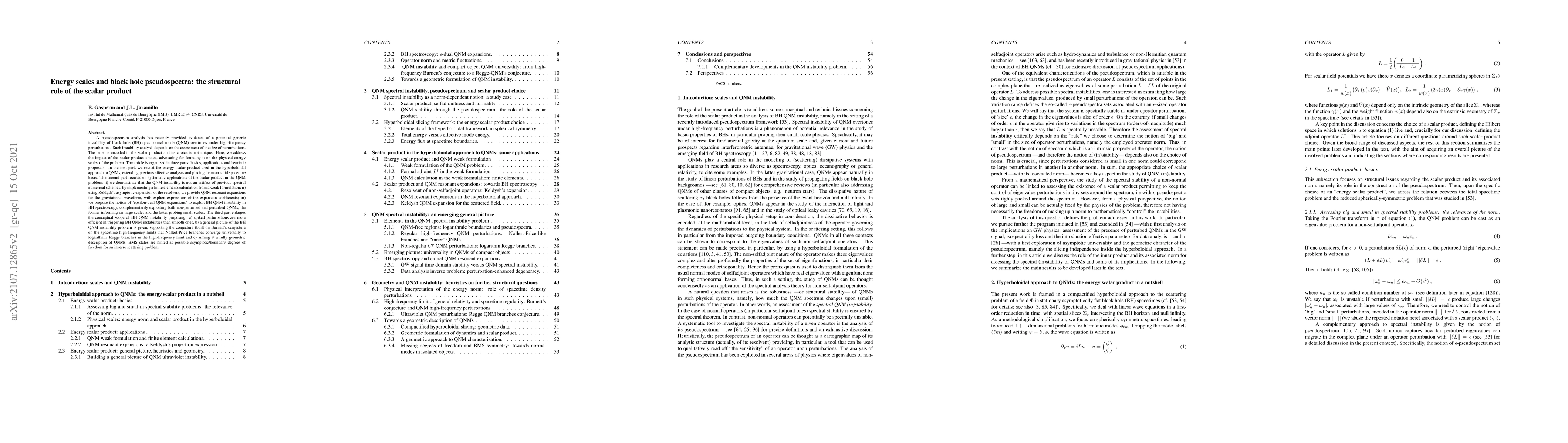 Thumbnail for Energy scales and black hole pseudospectra: the structural role of the
  scalar product